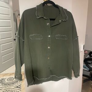 Olive Green Button-Up shirt